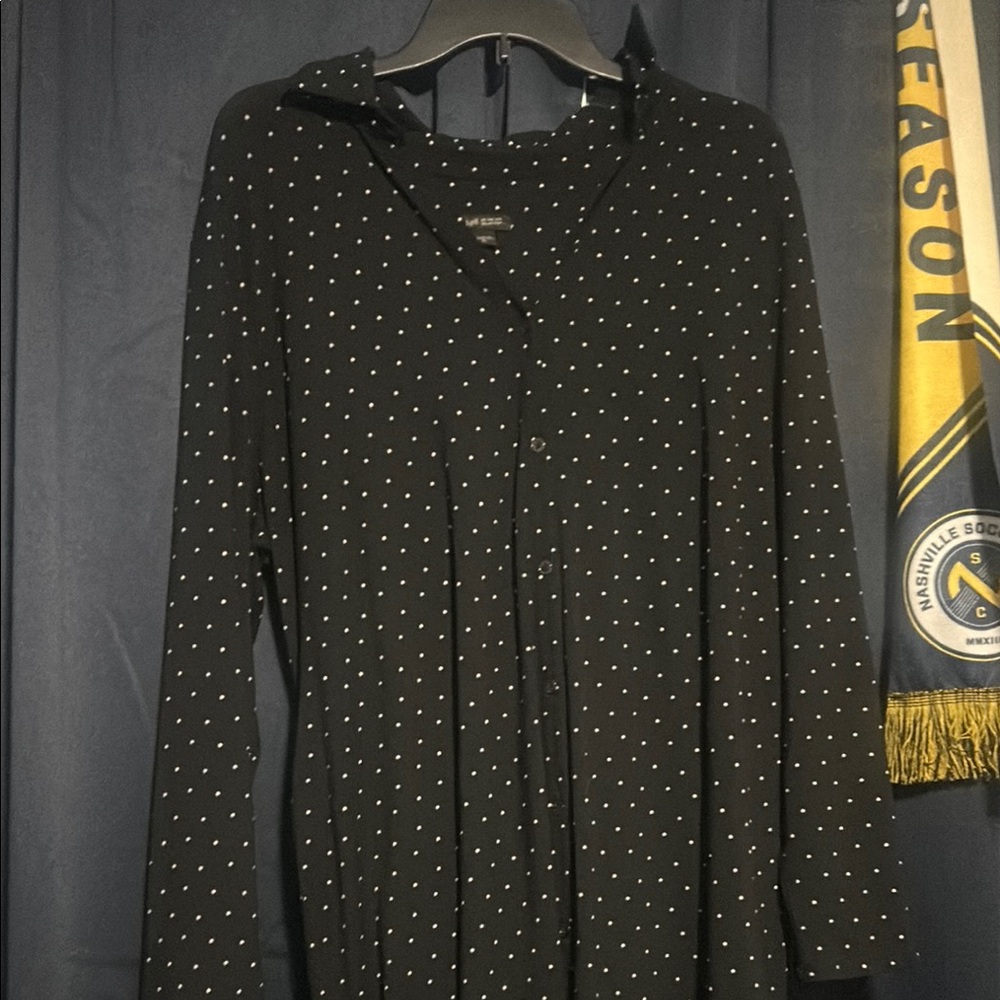 J. Jill Black Polka Dot Dress